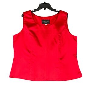 John Couture New York Womens 16 Rd Satin Blouse Elegant Evening Modern Classic